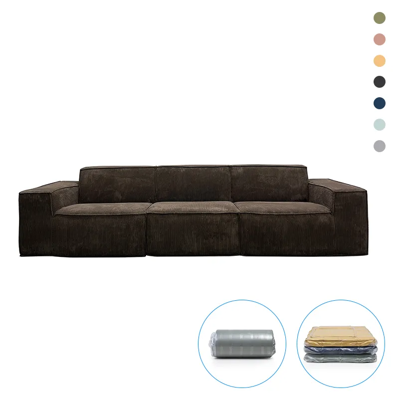 Factory Supply Luxury Sofa Set Living Room Modern Foam Compression Packing Sofa