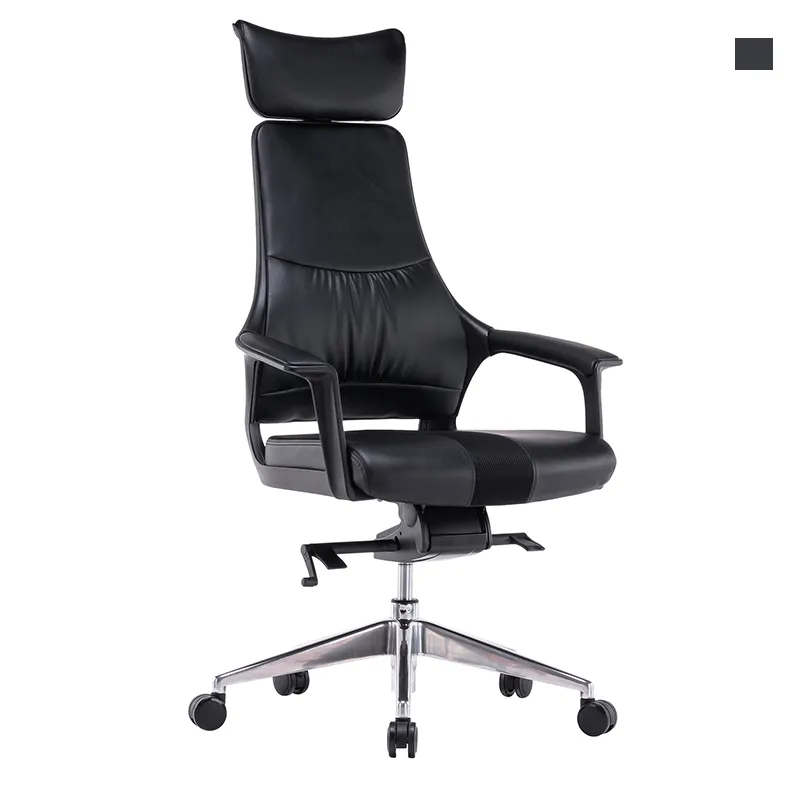 Leather PU Executive Swivel Office Chair with Headrest
