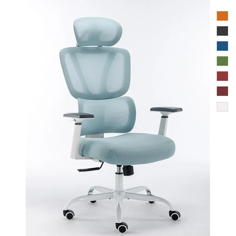 Modern office task chairs with adjustable headrest and rotation feature are sold at good prices